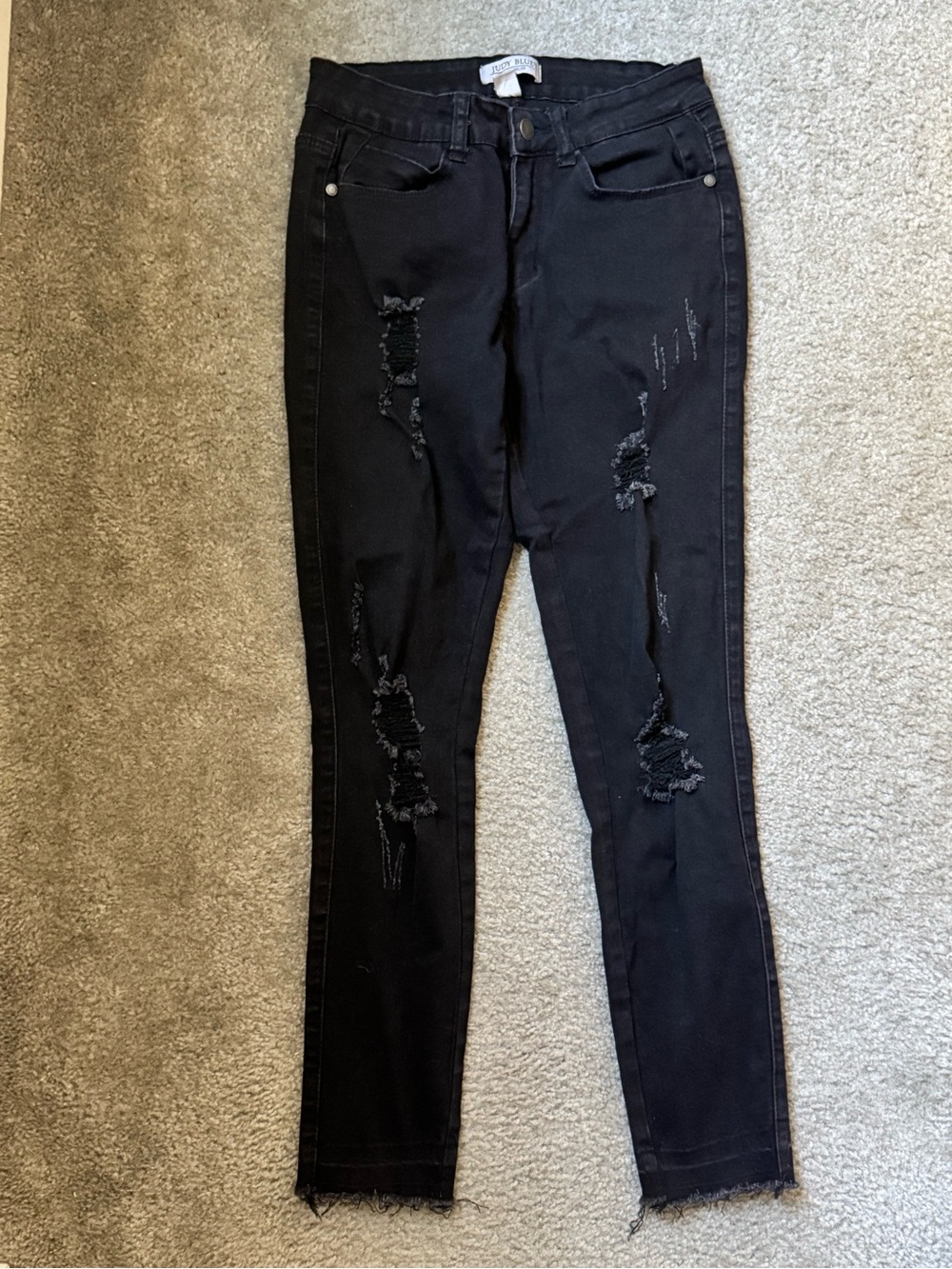 Judy Blue Black Ripped Skinny Jeans size 5/27